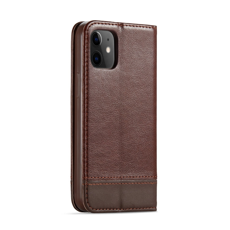 For iPhone 12 Pro Max Double-sided Absorption Splicing Horizontal Flip Leather Case with Holder & Card Slots & Lanyard