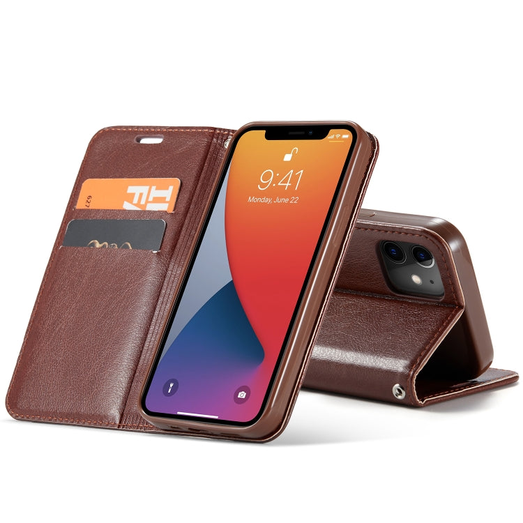 For iPhone 12 Pro Max Double-sided Absorption Splicing Horizontal Flip Leather Case with Holder & Card Slots & Lanyard