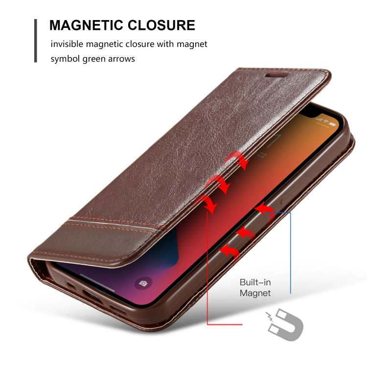 For iPhone 12 Pro Max Double-sided Absorption Splicing Horizontal Flip Leather Case with Holder & Card Slots & Lanyard