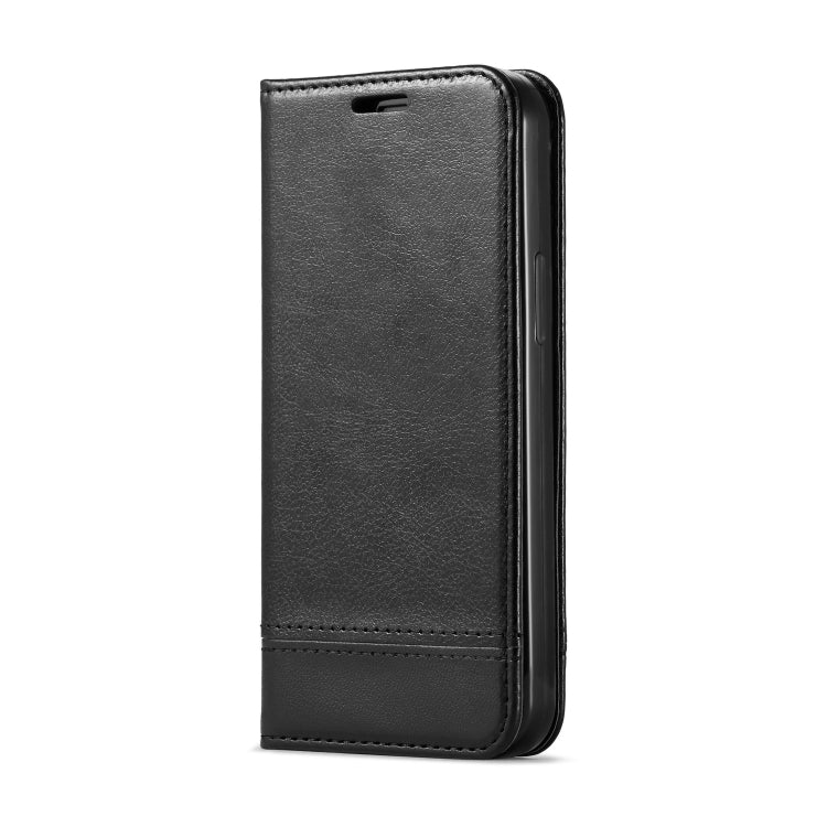 For iPhone 12 Pro Max Double-sided Absorption Splicing Horizontal Flip Leather Case with Holder & Card Slots & Lanyard