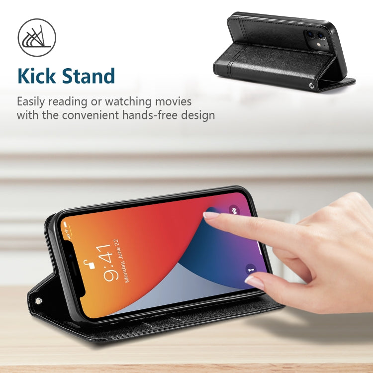 For iPhone 12 Pro Max Double-sided Absorption Splicing Horizontal Flip Leather Case with Holder & Card Slots & Lanyard