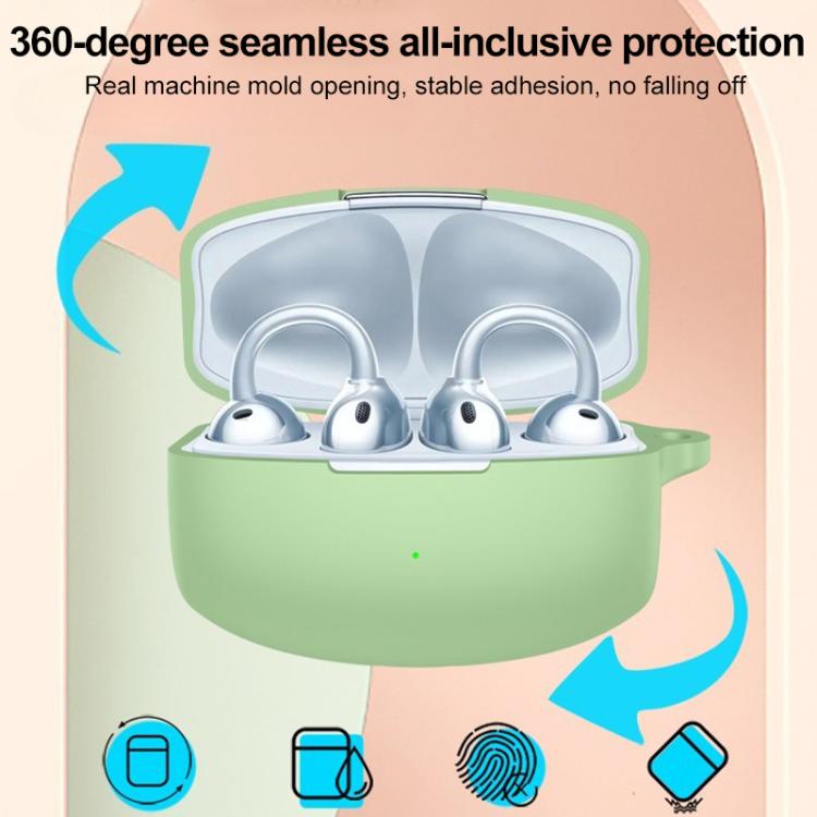 For OPPO Enco Clip Solid Color Silicone Earphone Protective Case