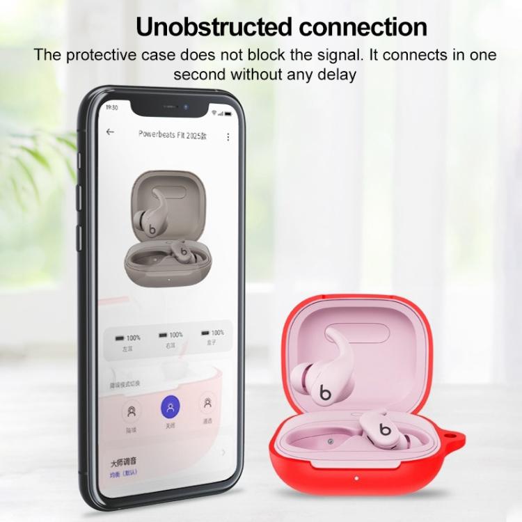 For Beats Powerbeats Fit Solid Color Silicone Earphone Protective Case