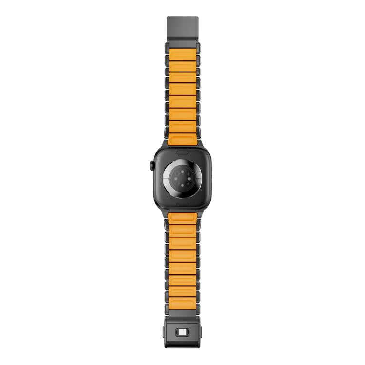 For Apple Watch 46mm / 49mm / 45mm / 44mm Magnetic Norman Buckle Integrated One-bead Stainless Steel Watch Band