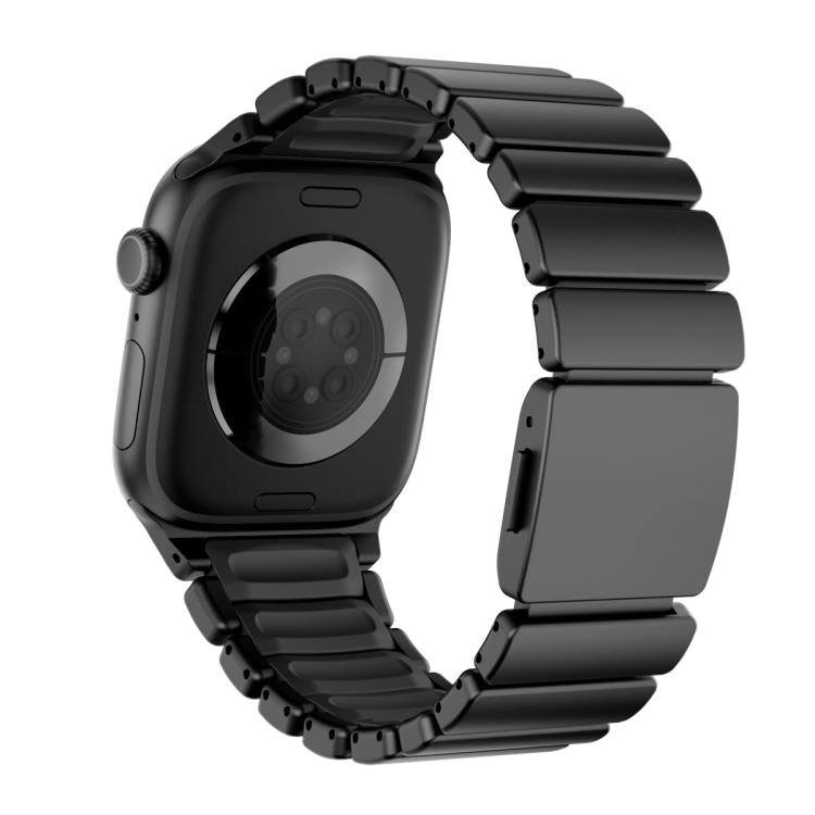 For Apple Watch 46mm / 49mm / 45mm / 44mm Magnetic Norman Buckle Integrated One-bead Stainless Steel Watch Band