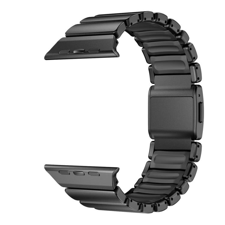 For Apple Watch 46mm / 49mm / 45mm / 44mm Magnetic Norman Buckle Integrated One-bead Stainless Steel Watch Band