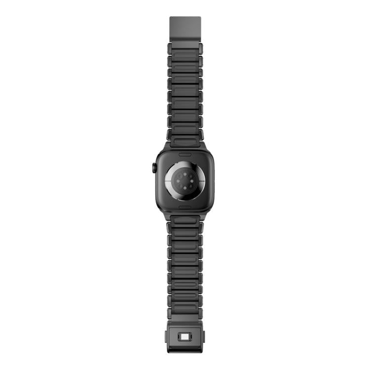 For Apple Watch 46mm / 49mm / 45mm / 44mm Magnetic Norman Buckle Integrated One-bead Stainless Steel Watch Band