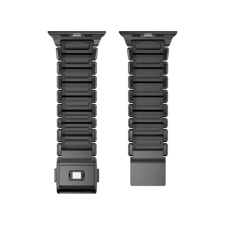 For Apple Watch 46mm / 49mm / 45mm / 44mm Magnetic Norman Buckle Integrated One-bead Stainless Steel Watch Band