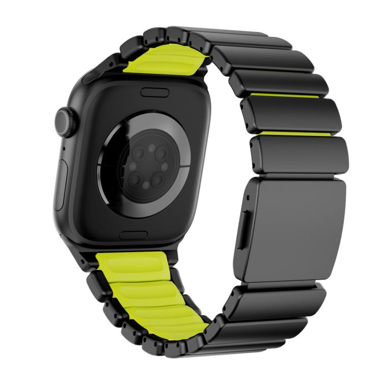 For Apple Watch 46mm / 49mm / 45mm / 44mm Magnetic Norman Buckle Integrated One-bead Stainless Steel Watch Band
