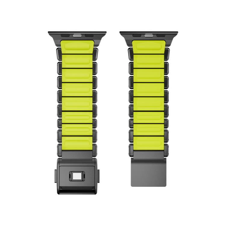 For Apple Watch 46mm / 49mm / 45mm / 44mm Magnetic Norman Buckle Integrated One-bead Stainless Steel Watch Band