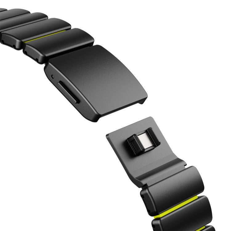 For Apple Watch 46mm / 49mm / 45mm / 44mm Magnetic Norman Buckle Integrated One-bead Stainless Steel Watch Band