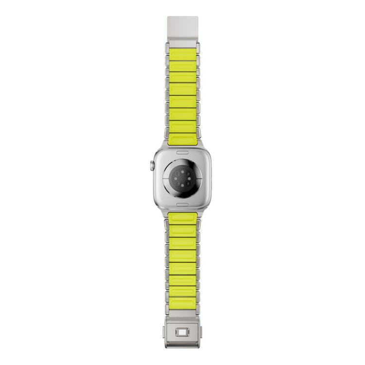 For Apple Watch 46mm / 49mm / 45mm / 44mm Magnetic Norman Buckle Integrated One-bead Stainless Steel Watch Band