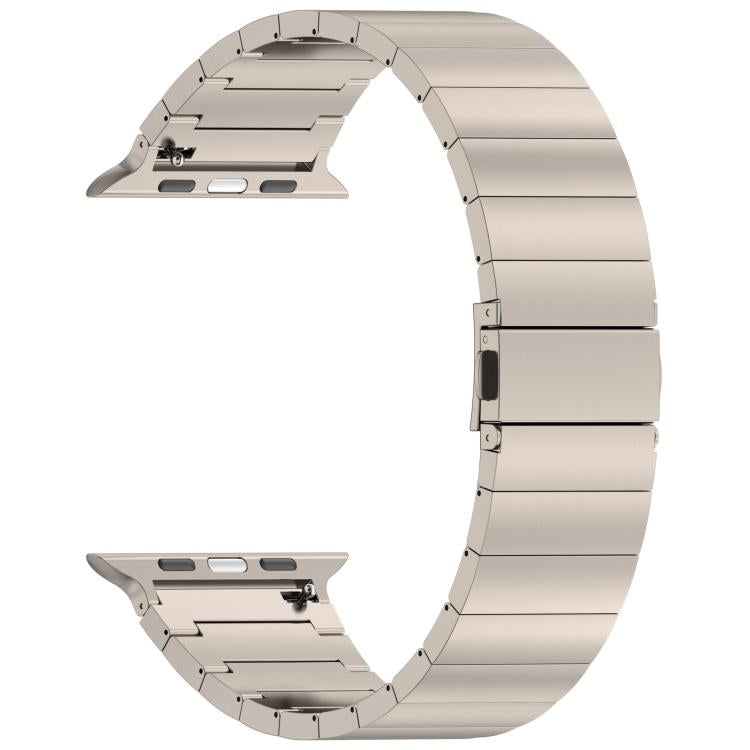 For Apple Watch 42mm / 41mm / 40mm / 38mm One-bead Quick-release Flat Buckle Titanium Alloy Watch Band
