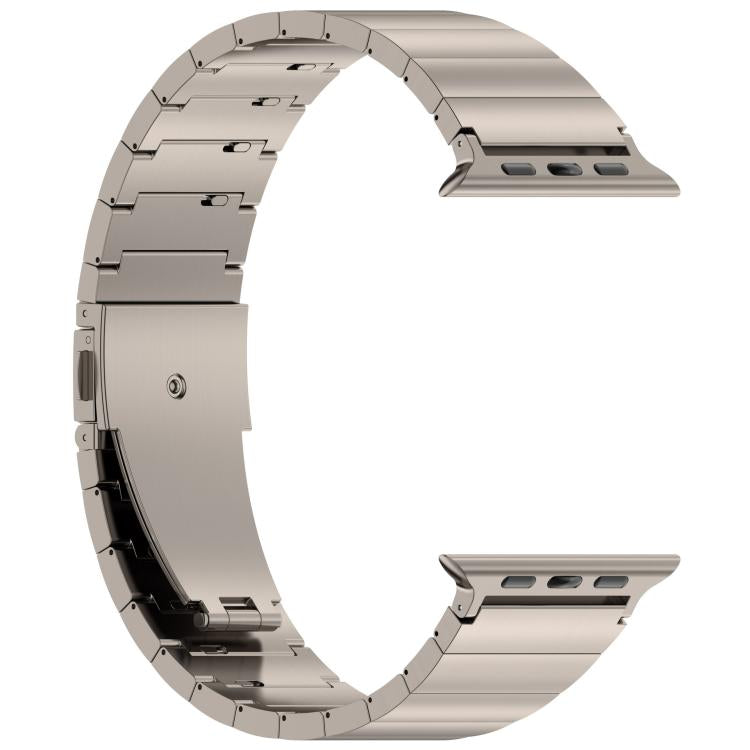 For Apple Watch 42mm / 41mm / 40mm / 38mm One-bead Quick-release Flat Buckle Titanium Alloy Watch Band