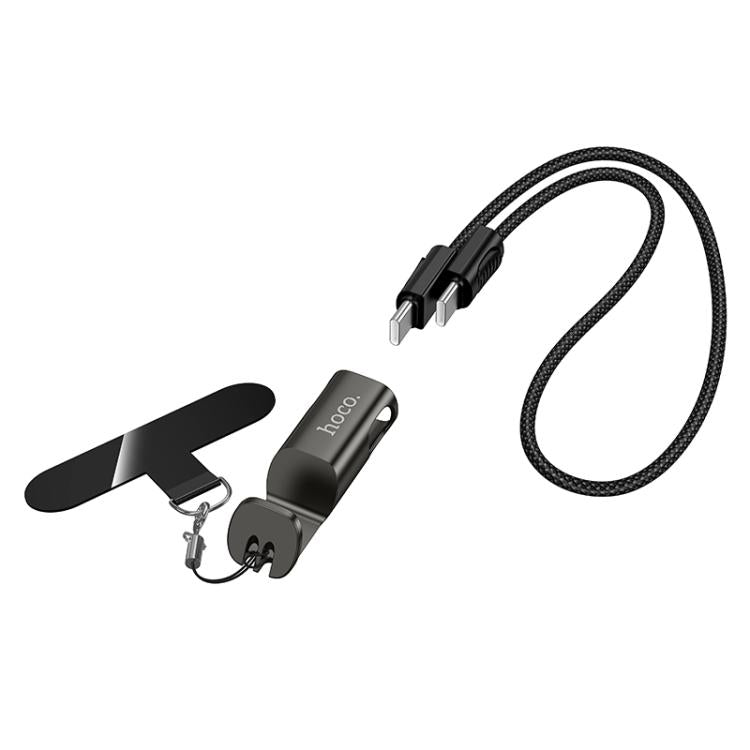 hoco X126 35cm Type-C to Type-C Experto 60W Phone Holder & Lanyard & Data Cable