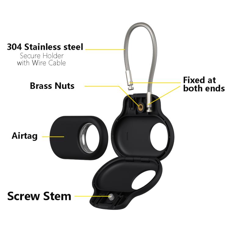 For Samsung Galaxy SmartTag Positioning Tracker Steel Wire Silicone Protective Cover