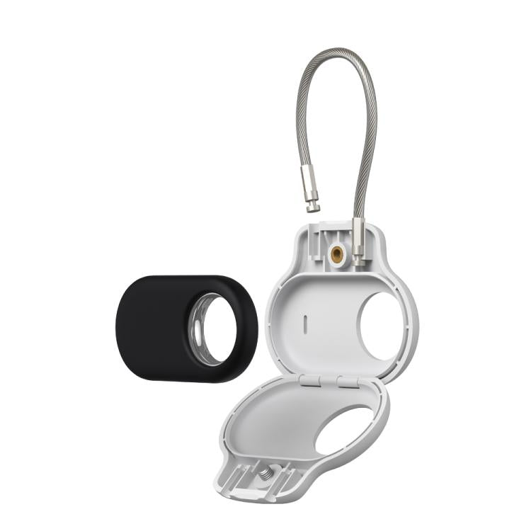 For Samsung Galaxy SmartTag Positioning Tracker Steel Wire Silicone Protective Cover