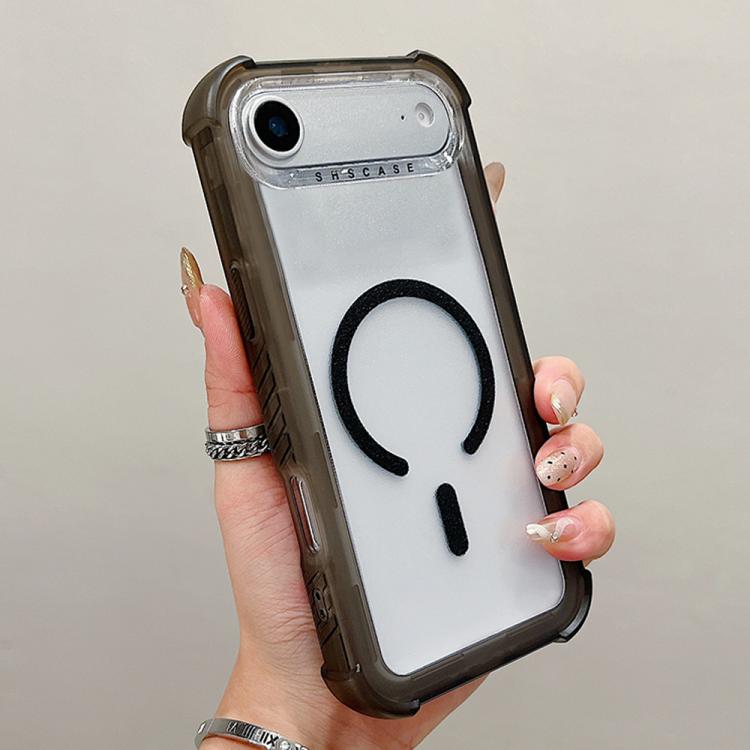 For iPhone Air Transparent Matte TPU Hybrid PC 3-in-1 MagSafe Phone Case