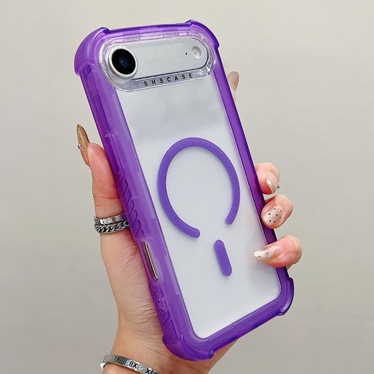 For iPhone Air Transparent Matte TPU Hybrid PC 3-in-1 MagSafe Phone Case