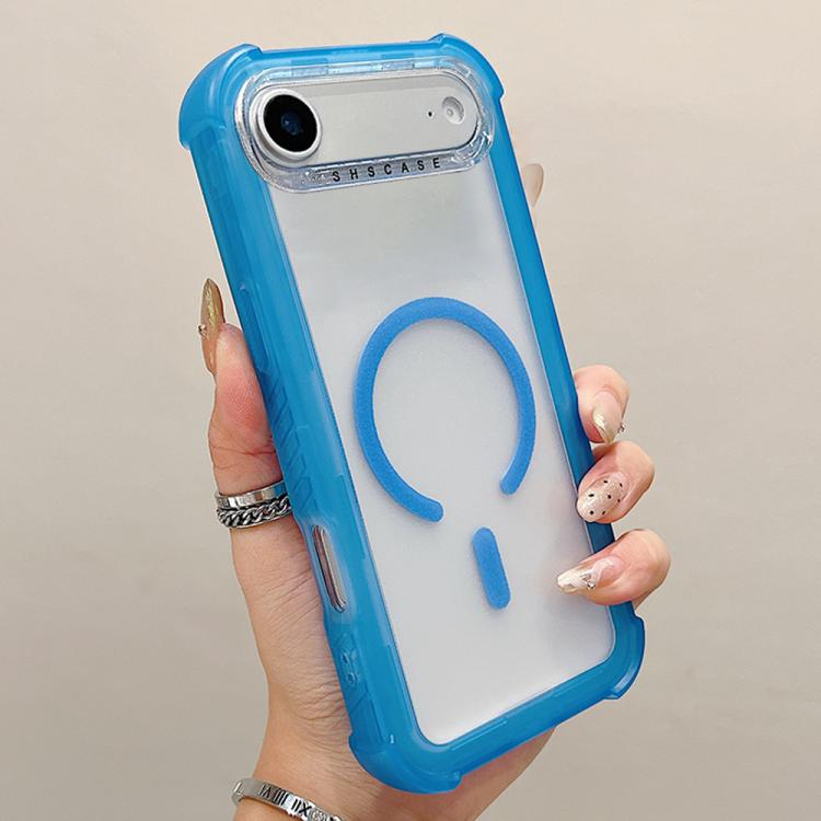 For iPhone Air Transparent Matte TPU Hybrid PC 3-in-1 MagSafe Phone Case