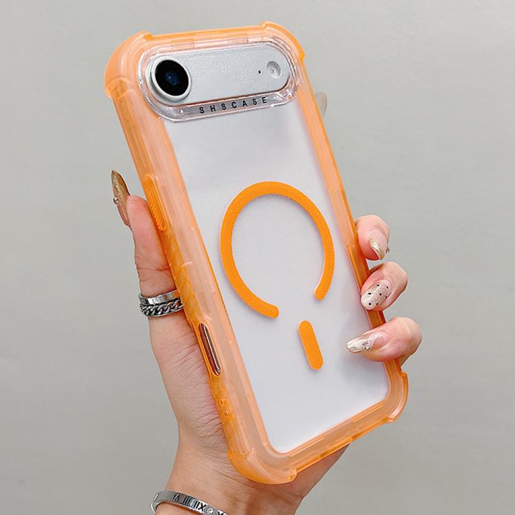 For iPhone Air Transparent Matte TPU Hybrid PC 3-in-1 MagSafe Phone Case