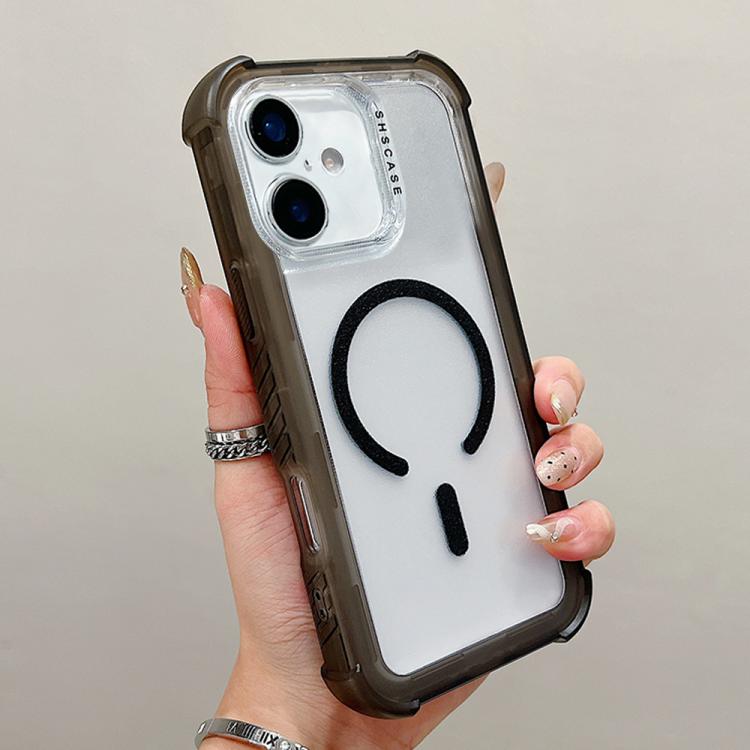 For iPhone 17 Transparent Matte TPU Hybrid PC 3-in-1 MagSafe Phone Case