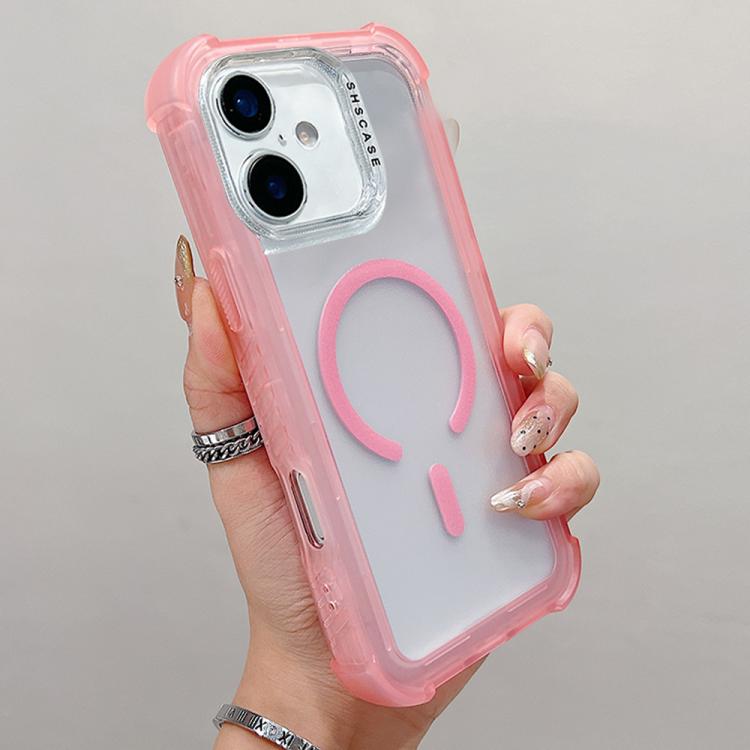 For iPhone 17 Transparent Matte TPU Hybrid PC 3-in-1 MagSafe Phone Case
