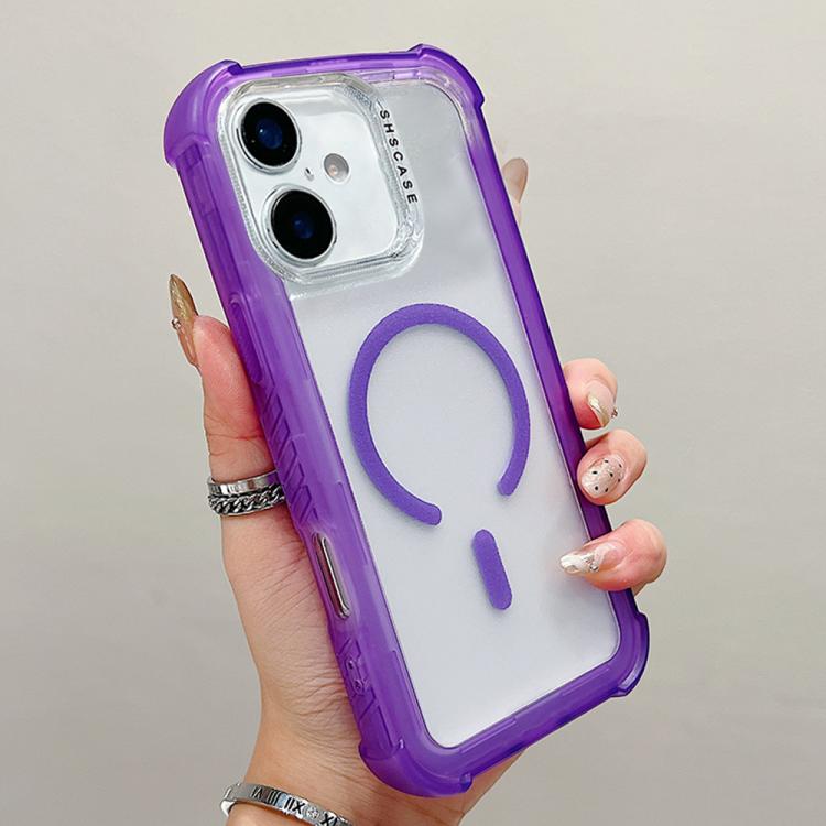 For iPhone 17 Transparent Matte TPU Hybrid PC 3-in-1 MagSafe Phone Case