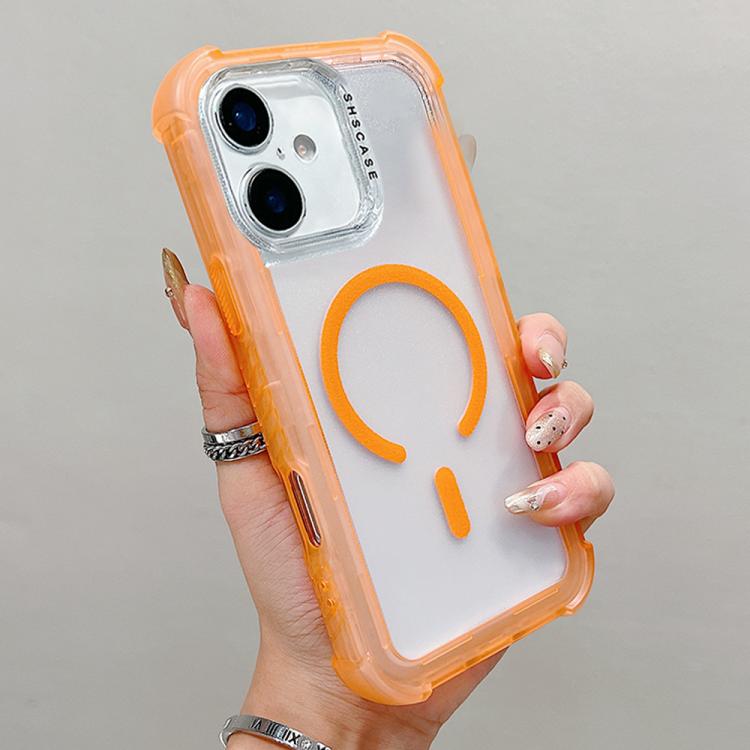 For iPhone 17 Transparent Matte TPU Hybrid PC 3-in-1 MagSafe Phone Case