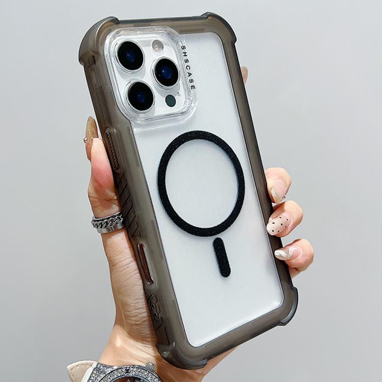 For iPhone 16 Pro Transparent Matte TPU Hybrid PC 3-in-1 MagSafe Phone Case