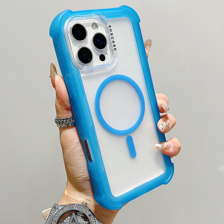 For iPhone 16 Pro Transparent Matte TPU Hybrid PC 3-in-1 MagSafe Phone Case