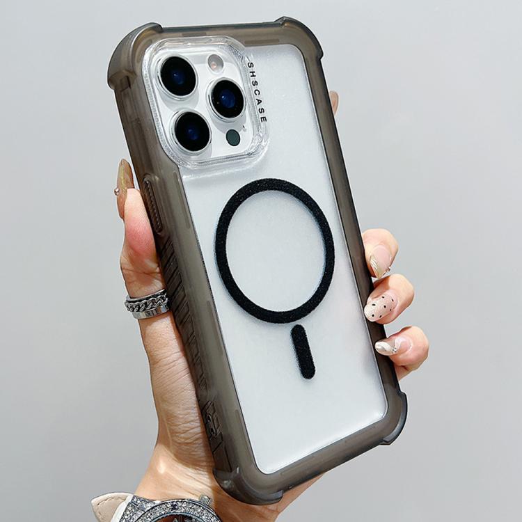 For iPhone 12 Pro Max Transparent Matte TPU Hybrid PC 3-in-1 MagSafe Phone Case