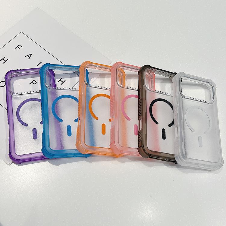 For iPhone 17 Transparent Matte TPU Hybrid PC 3-in-1 MagSafe Phone Case