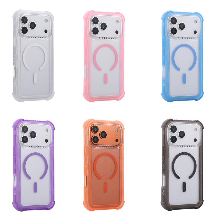 For iPhone 15 Plus Transparent Matte TPU Hybrid PC 3-in-1 MagSafe Phone Case