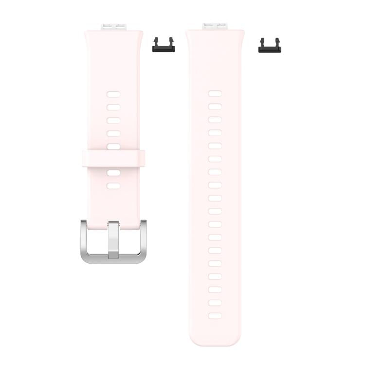 For Huawei Watch Fit New xDfind Solid Color Silver Steel Buckle Silicone Watch Band