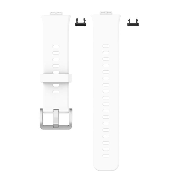 For Huawei Watch Fit New xDfind Solid Color Silver Steel Buckle Silicone Watch Band