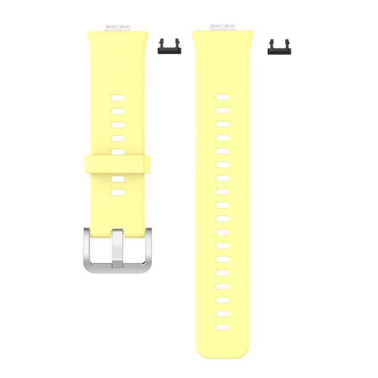 For Huawei Watch Fit New xDfind Solid Color Silver Steel Buckle Silicone Watch Band