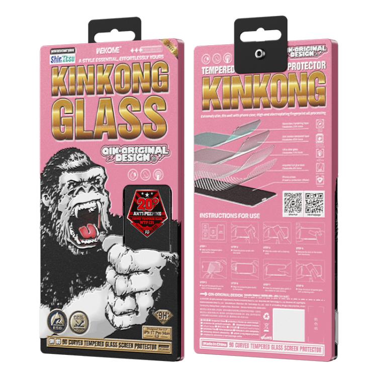 For iPhone 17 / 16 Pro WK WTP-121 Qin-Original Design 9D Curved 20-degree Privacy Tempered Glass Film