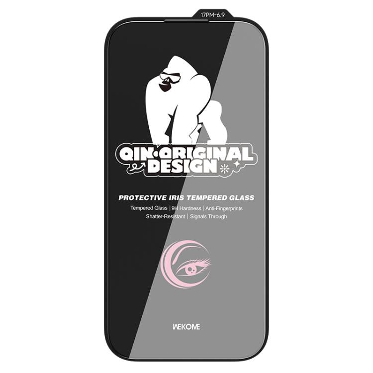 For iPhone 17 Pro Max WK WTP-130 Qin-Original Design 9D Curved Anti-lridescence Eye-Caring HD Tempered Glass Film