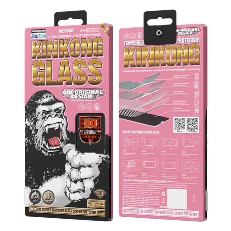 For iPhone 17 Pro Max WK WTP-130 Qin-Original Design 9D Curved Anti-lridescence Eye-Caring HD Tempered Glass Film