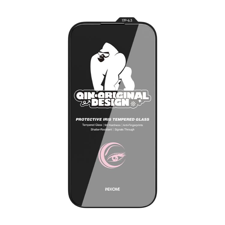 For iPhone 17 Pro WK WTP-130 Qin-Original Design 9D Curved Anti-lridescence Eye-Caring HD Tempered Glass Film