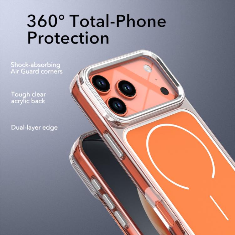 For iPhone 17 Pro Max Electroplated Dual Color PC Hybrid TPU Soft Frame MagSafe Phone Case