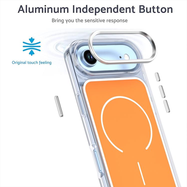 For iPhone Air Electroplated Dual Color PC Hybrid TPU Soft Frame MagSafe Phone Case