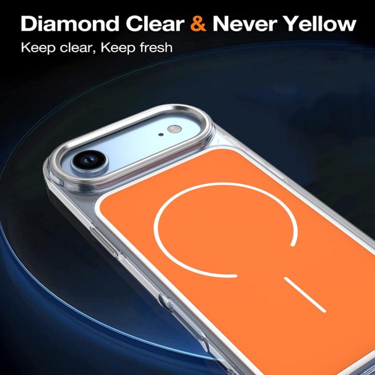 For iPhone Air Electroplated Dual Color PC Hybrid TPU Soft Frame MagSafe Phone Case