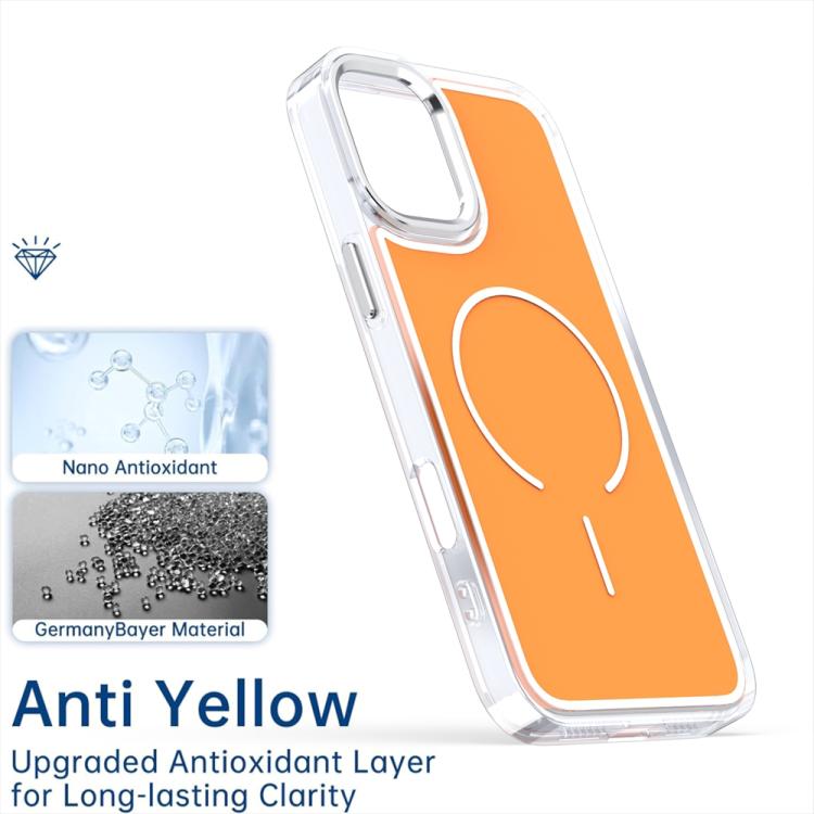 For iPhone 16 Plus Electroplated Dual Color PC Hybrid TPU Soft Frame MagSafe Phone Case