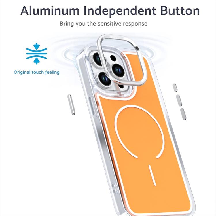 For iPhone 15 Pro Max Electroplated Dual Color PC Hybrid TPU Soft Frame MagSafe Phone Case