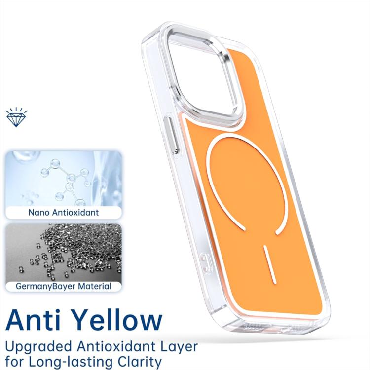 For iPhone 14 Pro Electroplated Dual Color PC Hybrid TPU Soft Frame MagSafe Phone Case