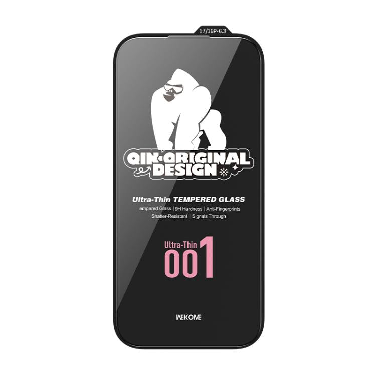 For iPhone 17 / 16 Pro WK WTP-113 Qin Series 9D Curved Ultra-thin 001 HD Tempered Glass Film