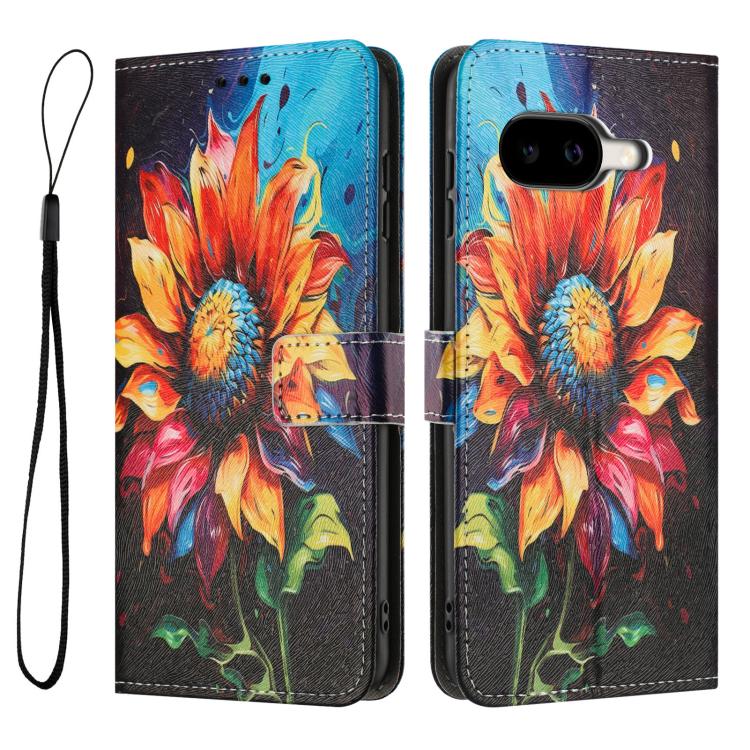 For Google Pixel 10a Color Drawing Pattern Leather Phone Case