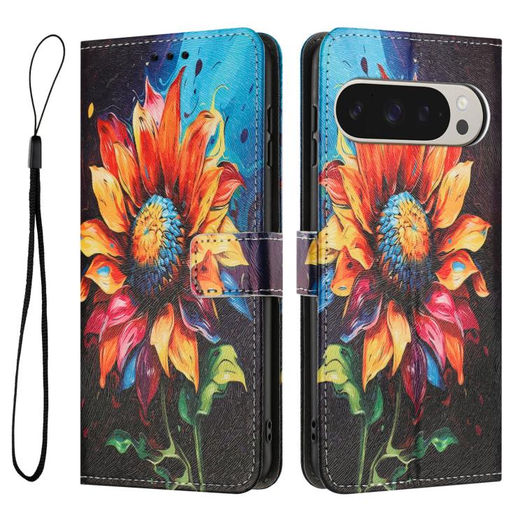 For Google Pixel 11 Pro XL Color Drawing Pattern Leather Phone Case